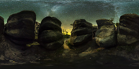 Sächsische Schweiz - Affensteine - Carolafelsen Felssloch Astrofotografie