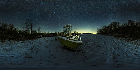 Schorfheide/Chorin - Amtsweg Mähdrescher Astrofotografie