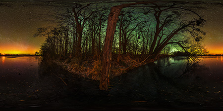 Wolfsruh / Gransee - B&ouml;senhagener Stich 2 Polarlicht Astrofotografie