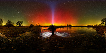 Wolfsruh / Gransee - B&ouml;senhagener Stich 1 Polarlicht Astrofotografie