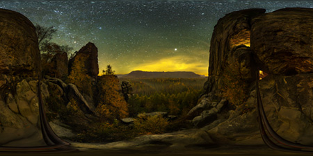 Sächsische Schweiz - Kuhstall - Schneiderloch außen Astrofotografie