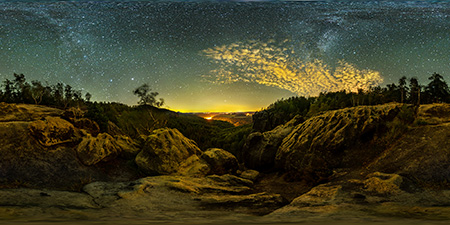 Sächsische Schweiz - Schrammsteine - Breite Kluft Astrofotografie