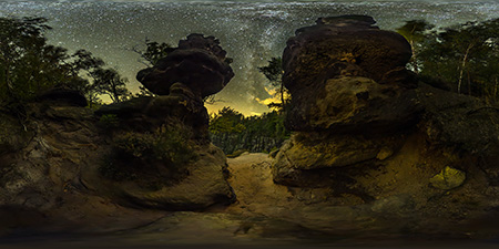 Sächsische Schweiz - Schrammsteine - Kelchsteine Astrofotografie